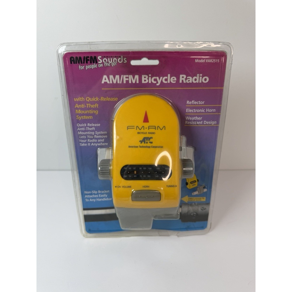 AM/FM Sounds Bicycle Radio Model AR2515 American Technology Corporation.